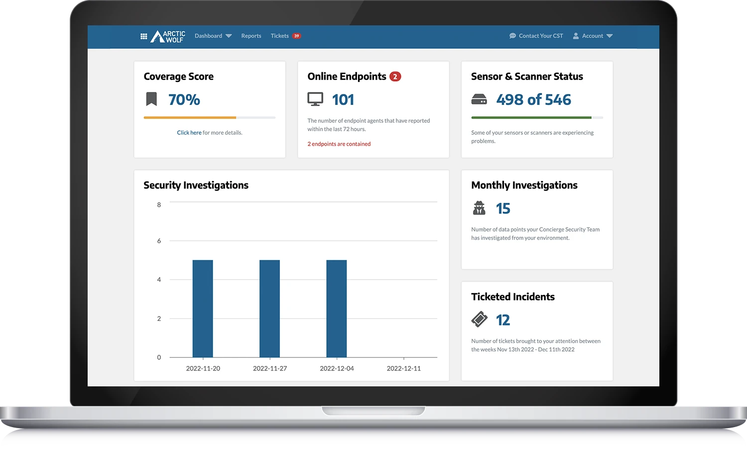 screenshot of Arctic Wolf SOC-as-a-Service